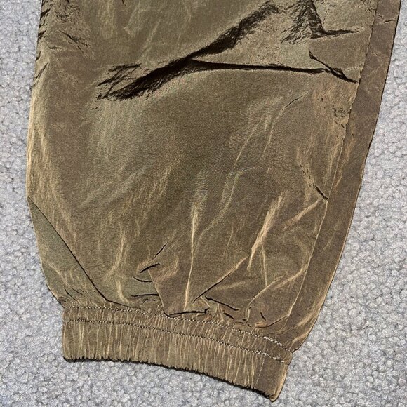 GOOD AMERICAN NYLON PARACHUTE CARGO JOGGER PANTS Chocolate Brown Size 2 = Medium - Picture 4 of 15